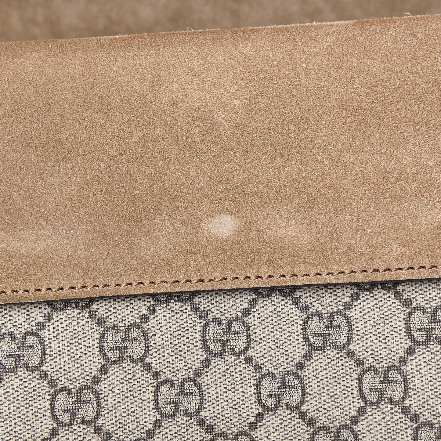 GG Supreme Monogram Small Dionysus Shoulder Bag Taupe
