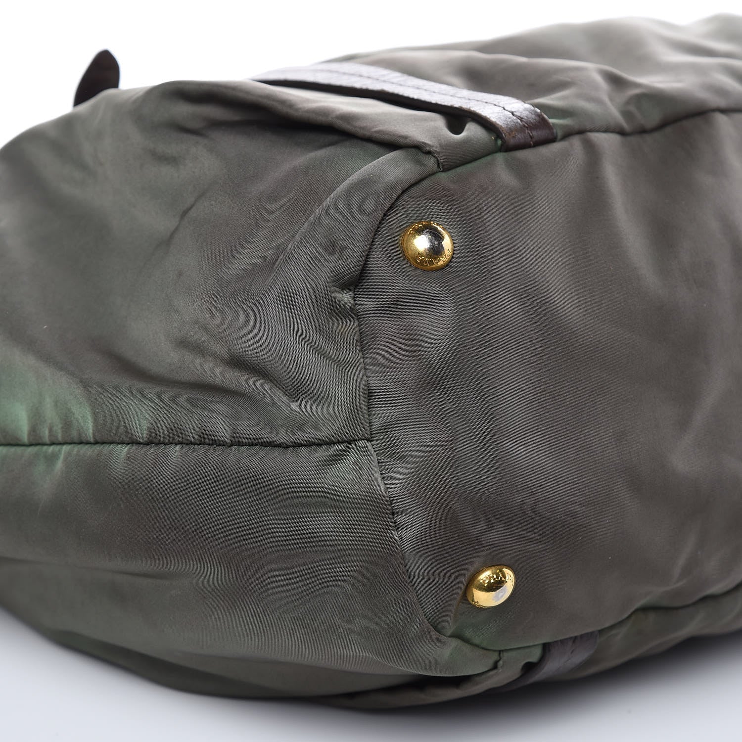 Prada Tessuto Nylon Logo Tote Green 9 of 19