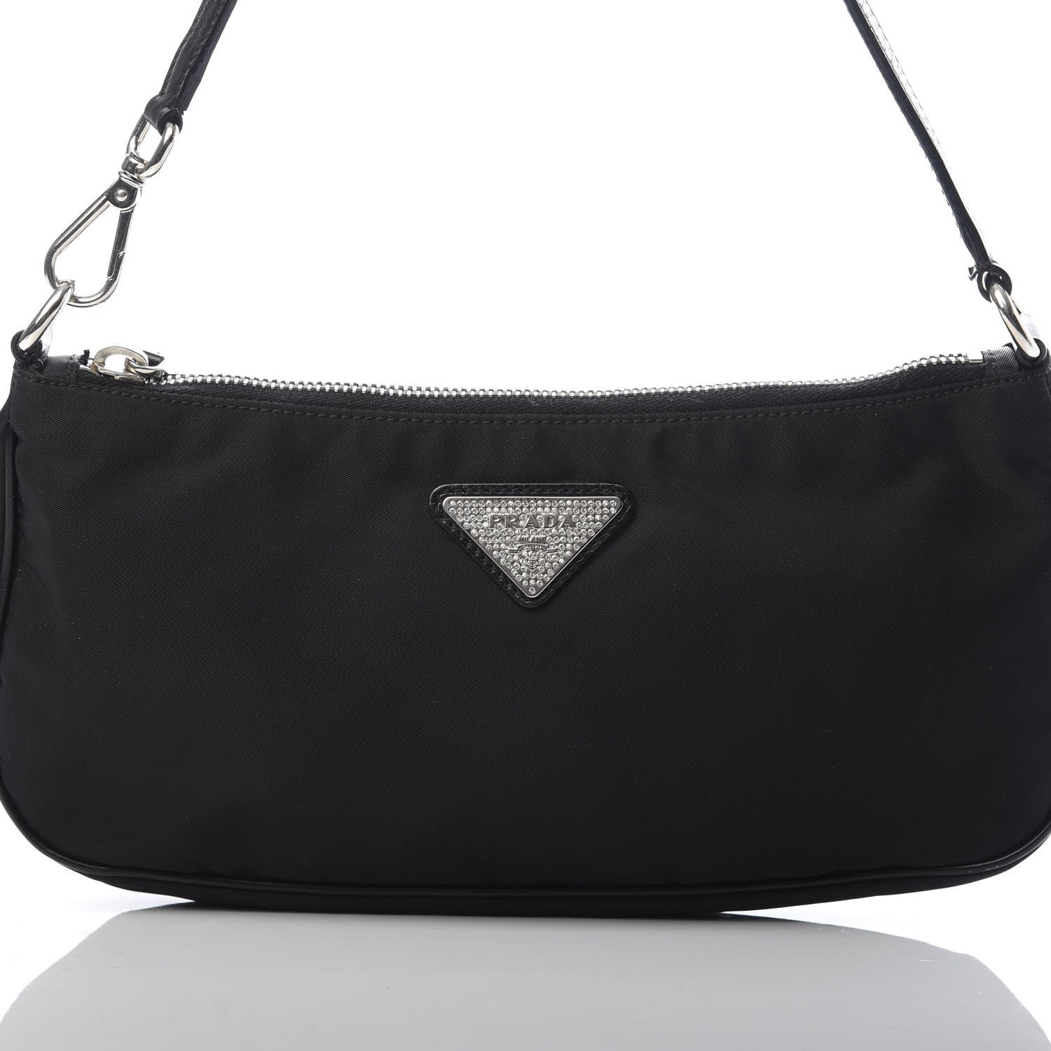 Prada Tessuto Light Nylon Pochette Bag Black 11 of 11