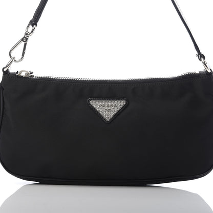 Prada Tessuto Light Nylon Pochette Bag Black 11 of 11