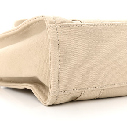 Marc Jacobs Cotton Canvas Colorblock Small The Traveler Tote Bag Beige Multicolor 8 of 10