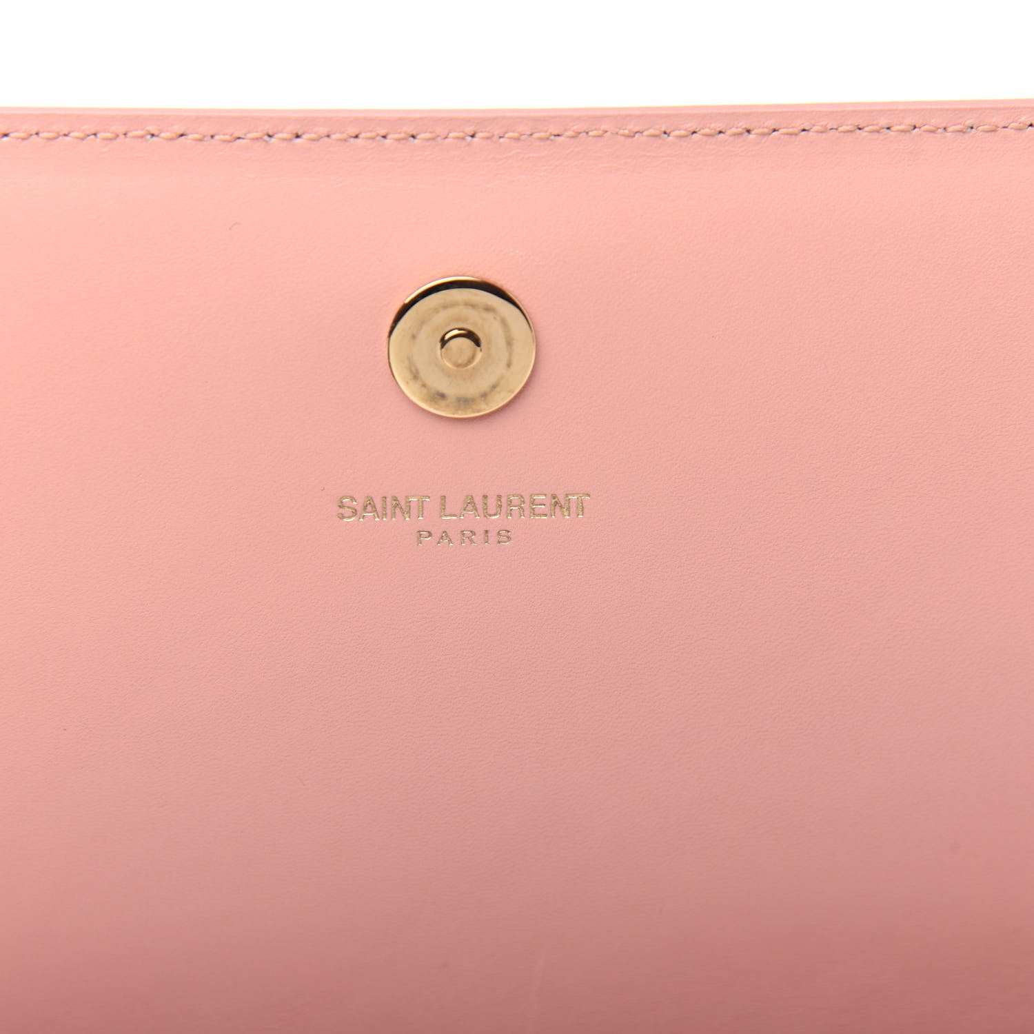 Saint Laurent Calfskin Classic Monogram Cassandre Clutch Blush 7 of 12