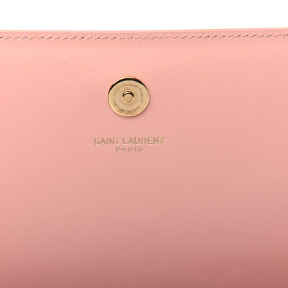 Saint Laurent Calfskin Classic Monogram Cassandre Clutch Blush 7 of 12