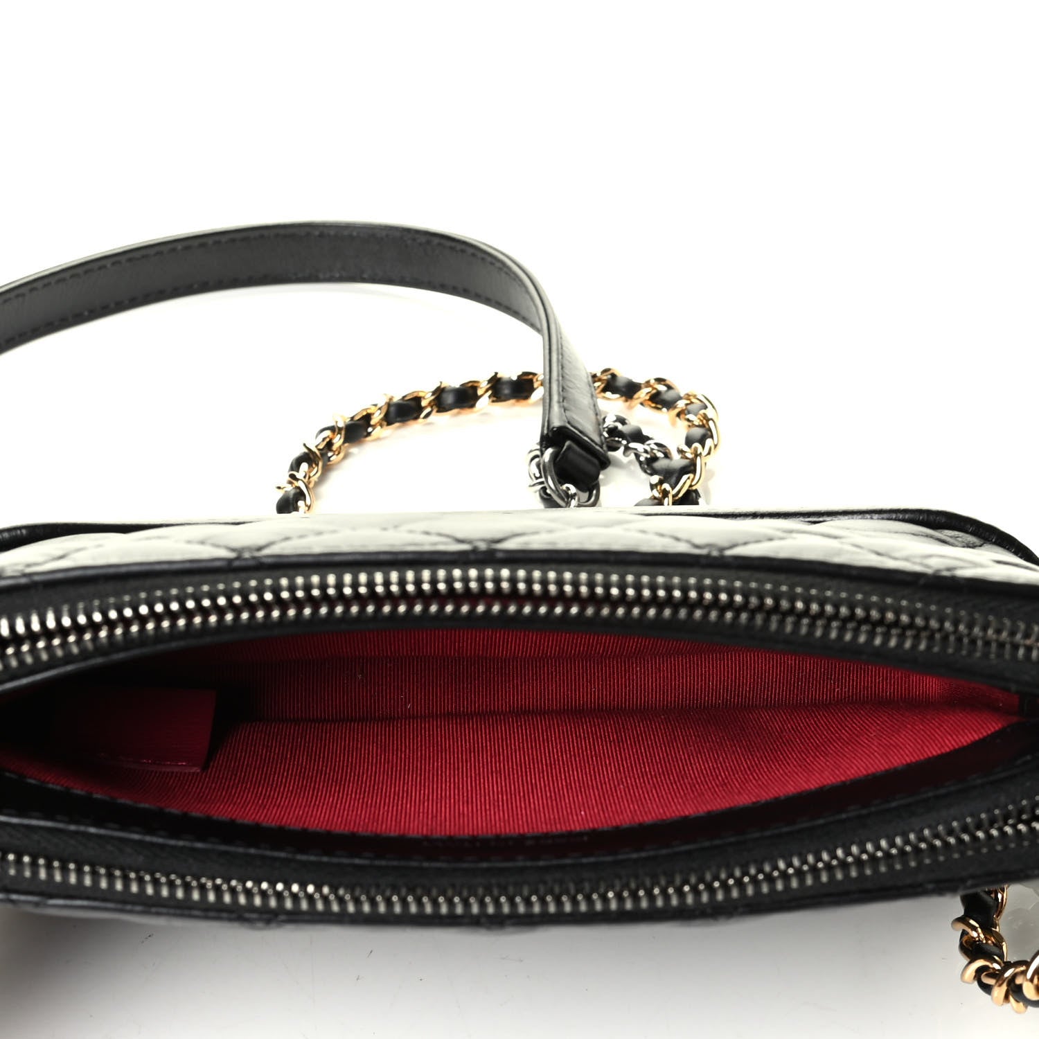 Chanel Aged Calfskin Quilted Small Gabrielle Clutch With Chain Black 4 of 6