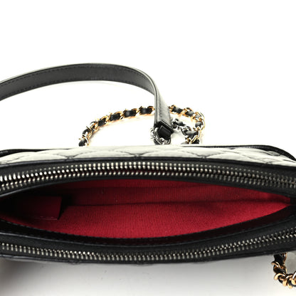 Chanel Aged Calfskin Quilted Small Gabrielle Clutch With Chain Black 4 of 6