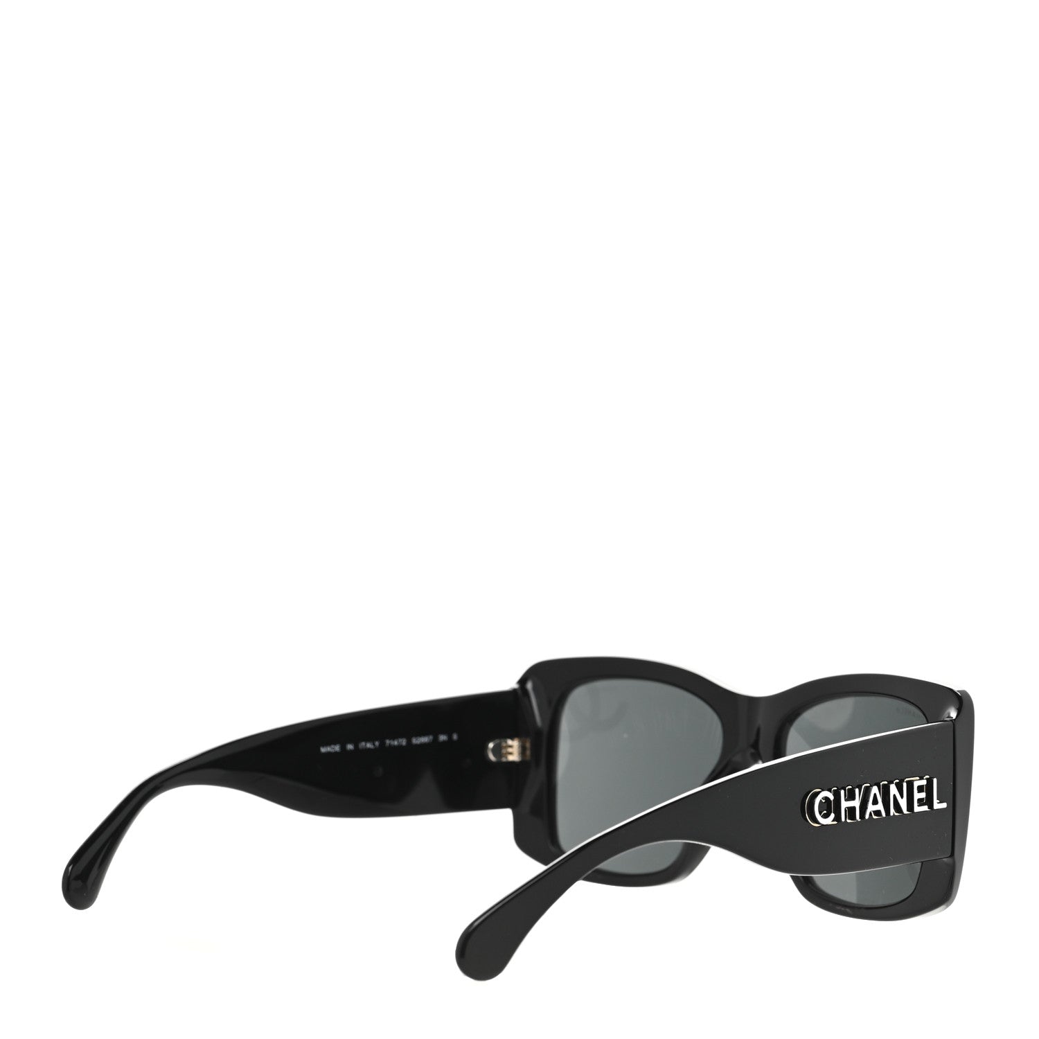Chanel Acetate CC Logo Square Sunglasses 71472 Black 4 of 7