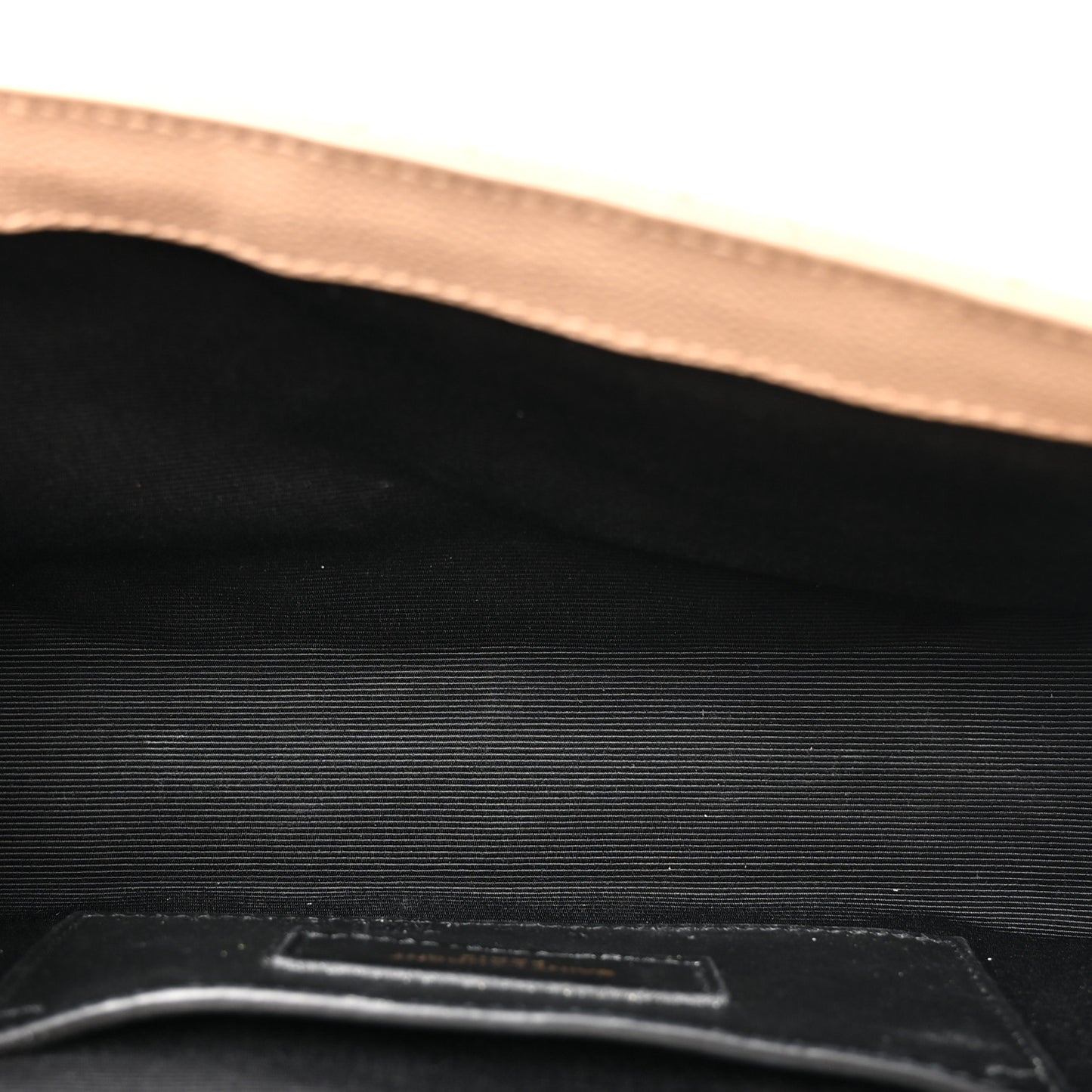 Grain De Poudre Textured Mixed Matelasse Triquilt Small Monogram Satchel Dark Beige