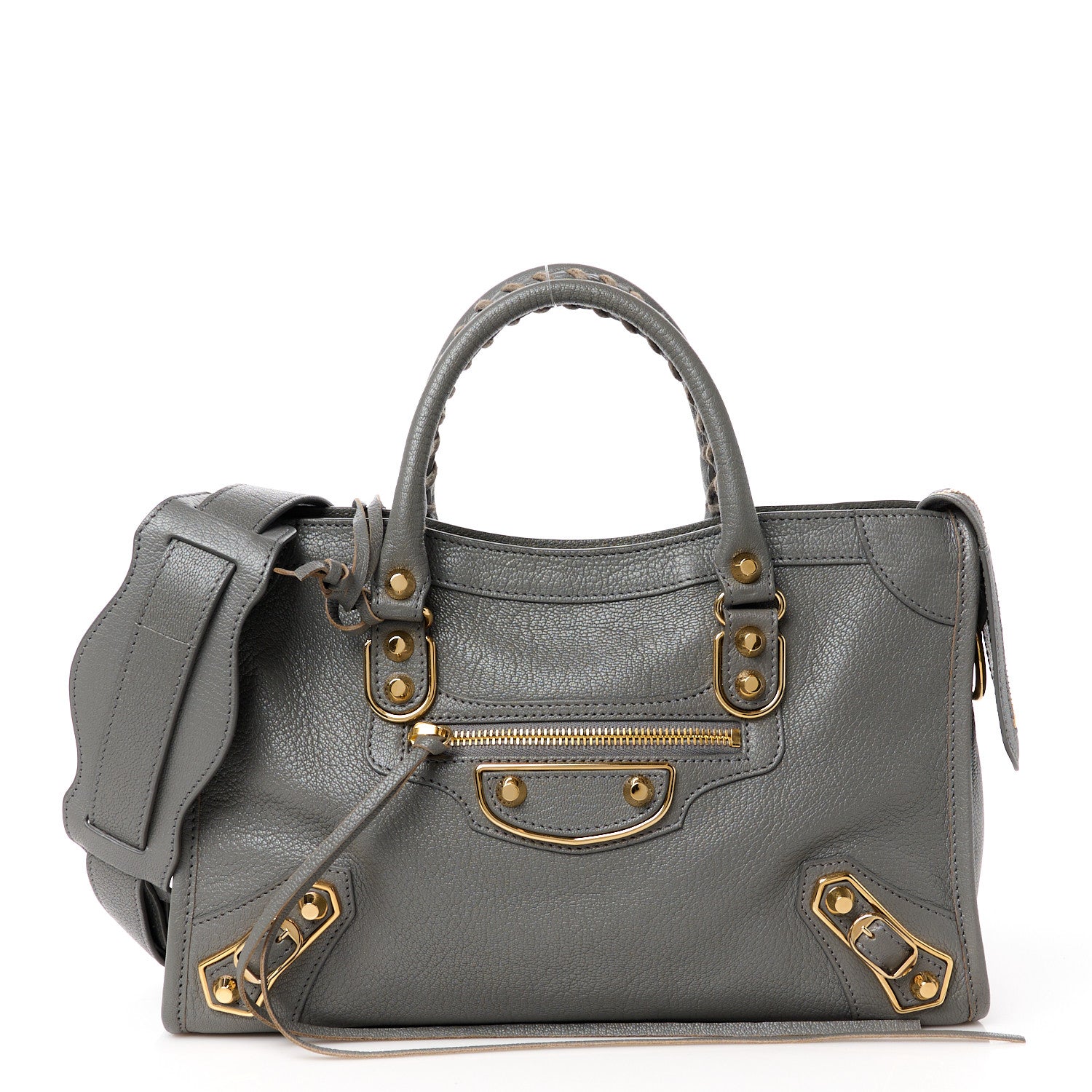 Balenciaga Chevre Gold Metallic Edge Hardware S City Gris Acier 1 of 11