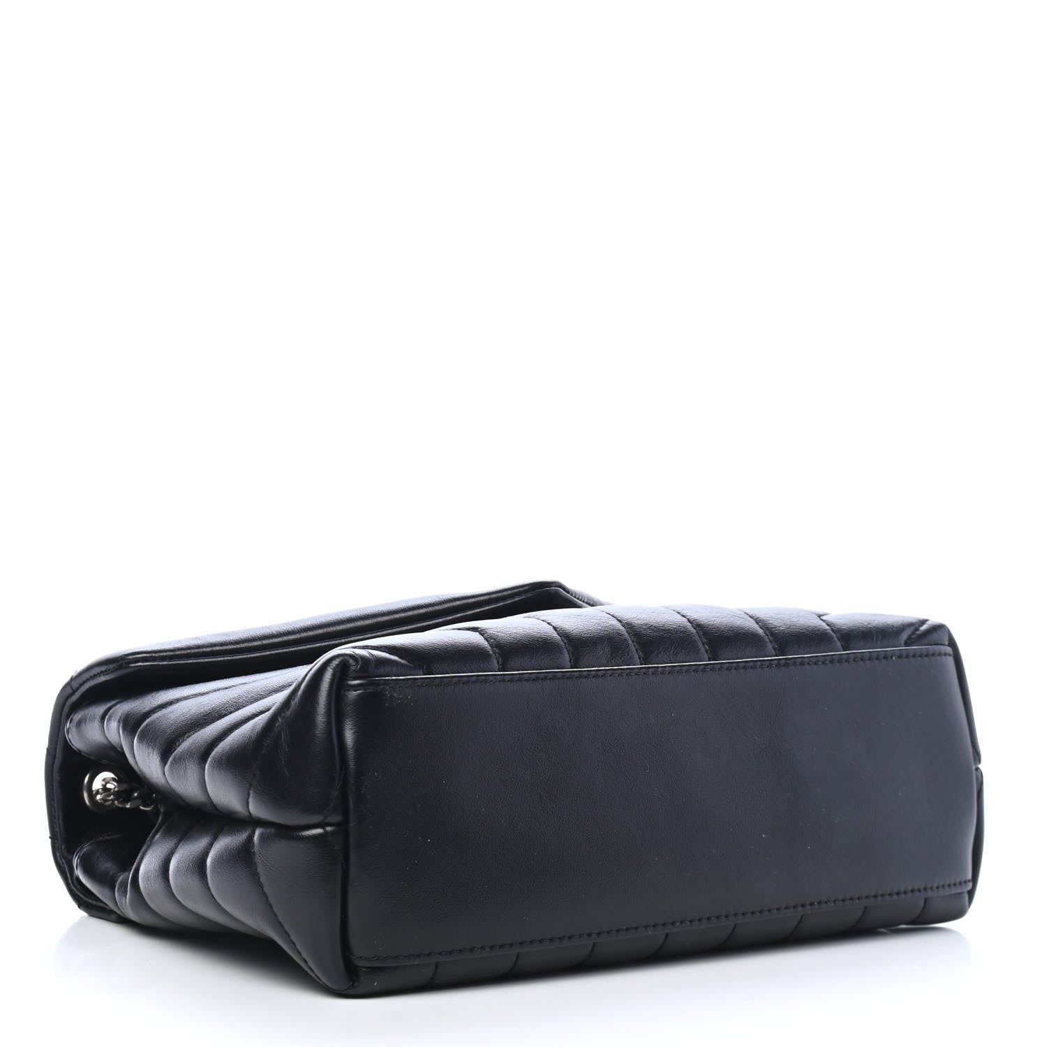 Saint Laurent Calfskin Y Quilted Monogram Small Loulou Chain Satchel Black 3 of 4