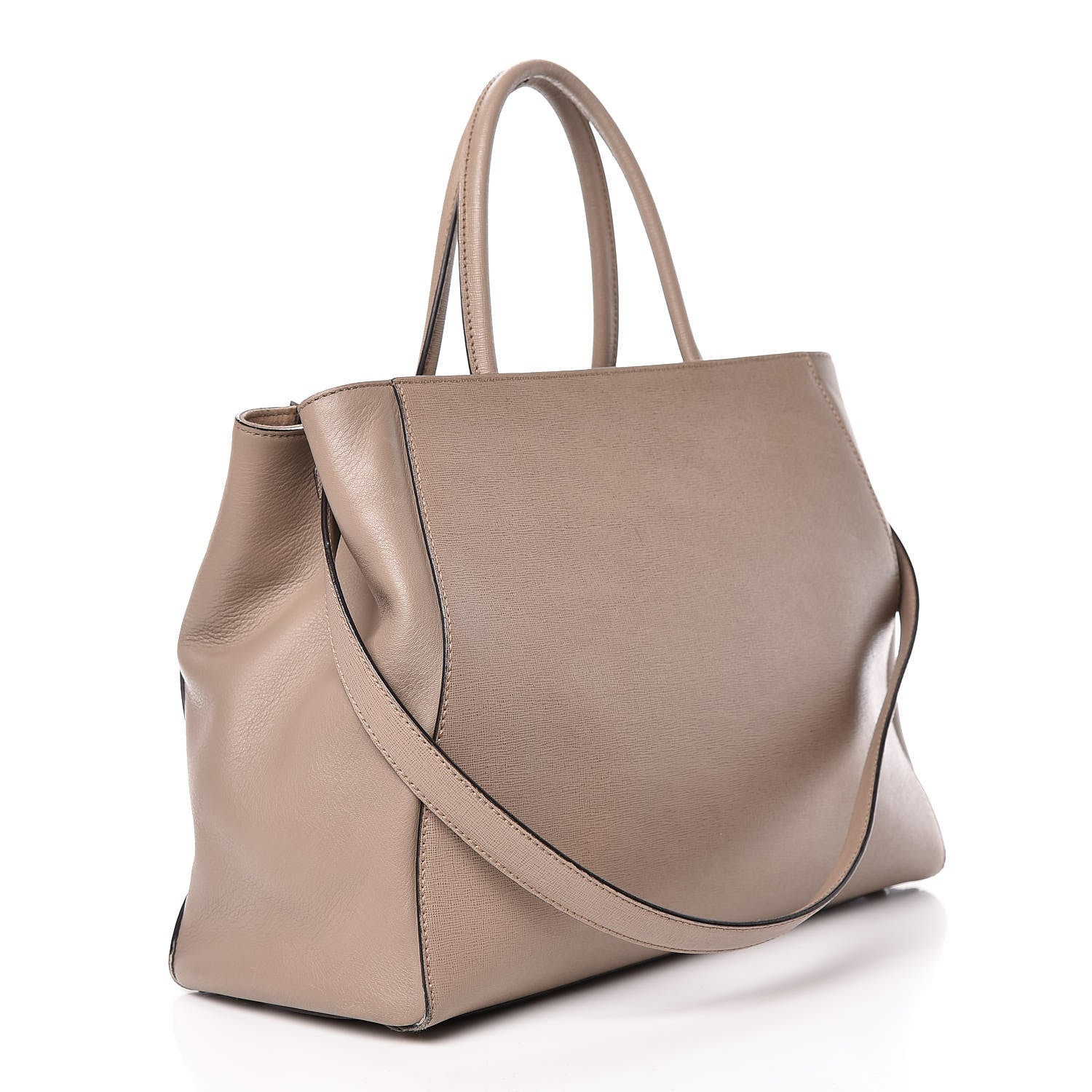 Fendi Vitello Elite Regular 2Jours Tote Tortora 3 of 23