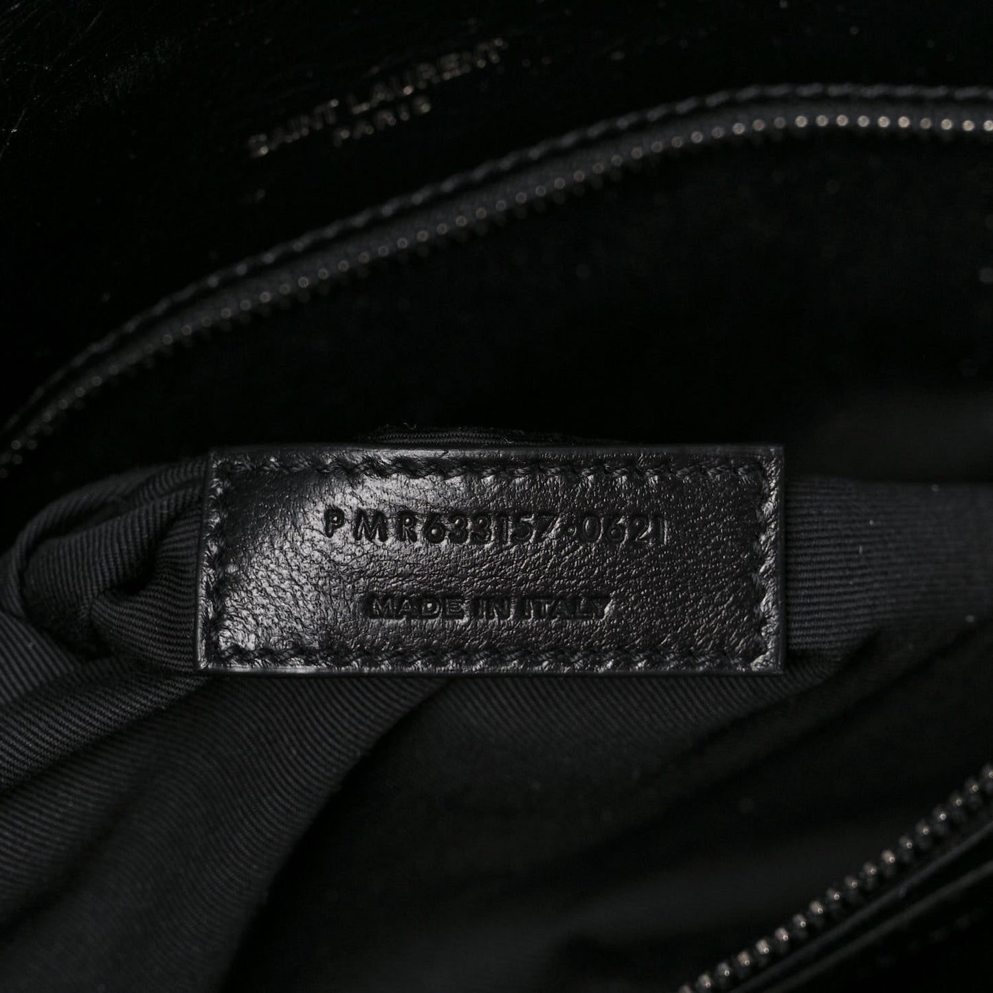 Crinkled Calfskin Matelasse Monogram Large Niki Chain Satchel Black