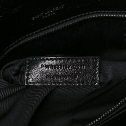 Saint Laurent Crinkled Calfskin Matelasse Monogram Large Niki Chain Satchel Black 7 of 11