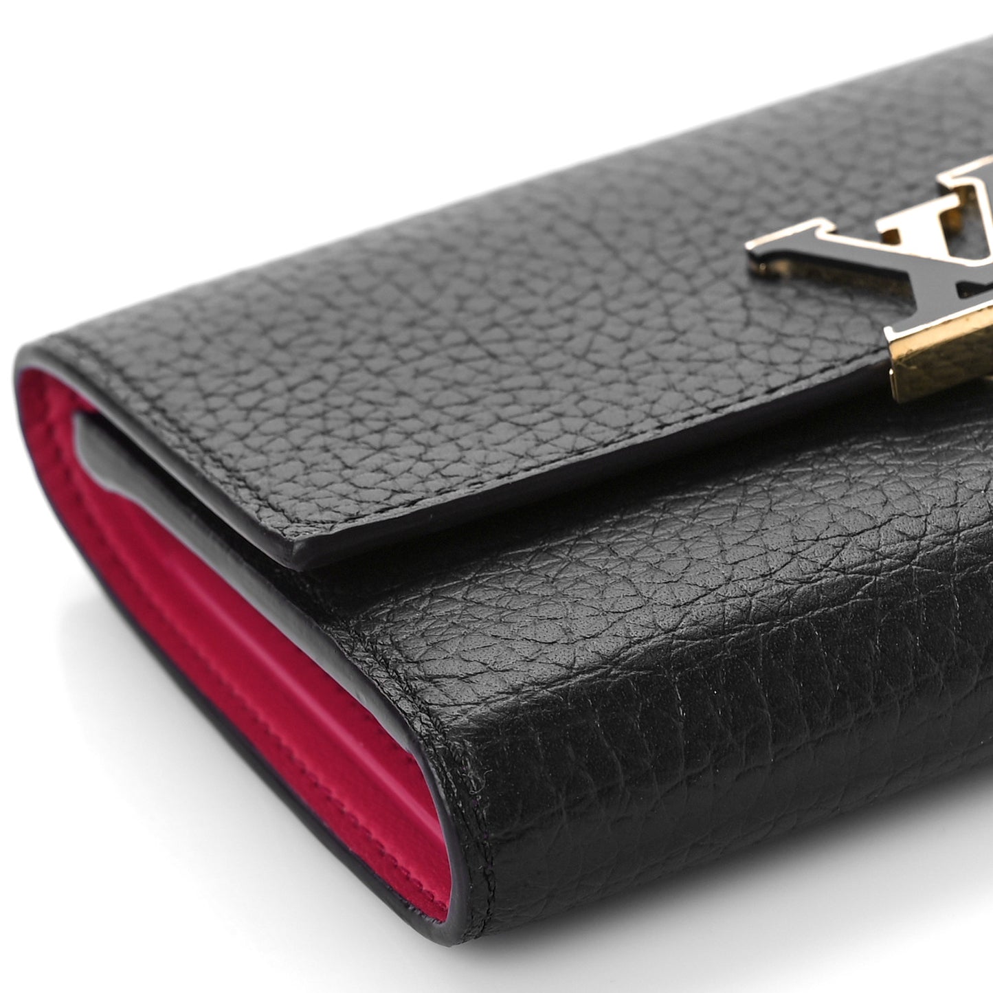 Taurillon Capucines Compact Wallet Black