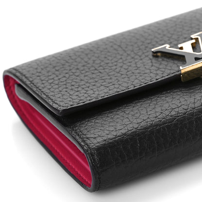 Louis Vuitton Taurillon Capucines Compact Wallet Black 8 of 10