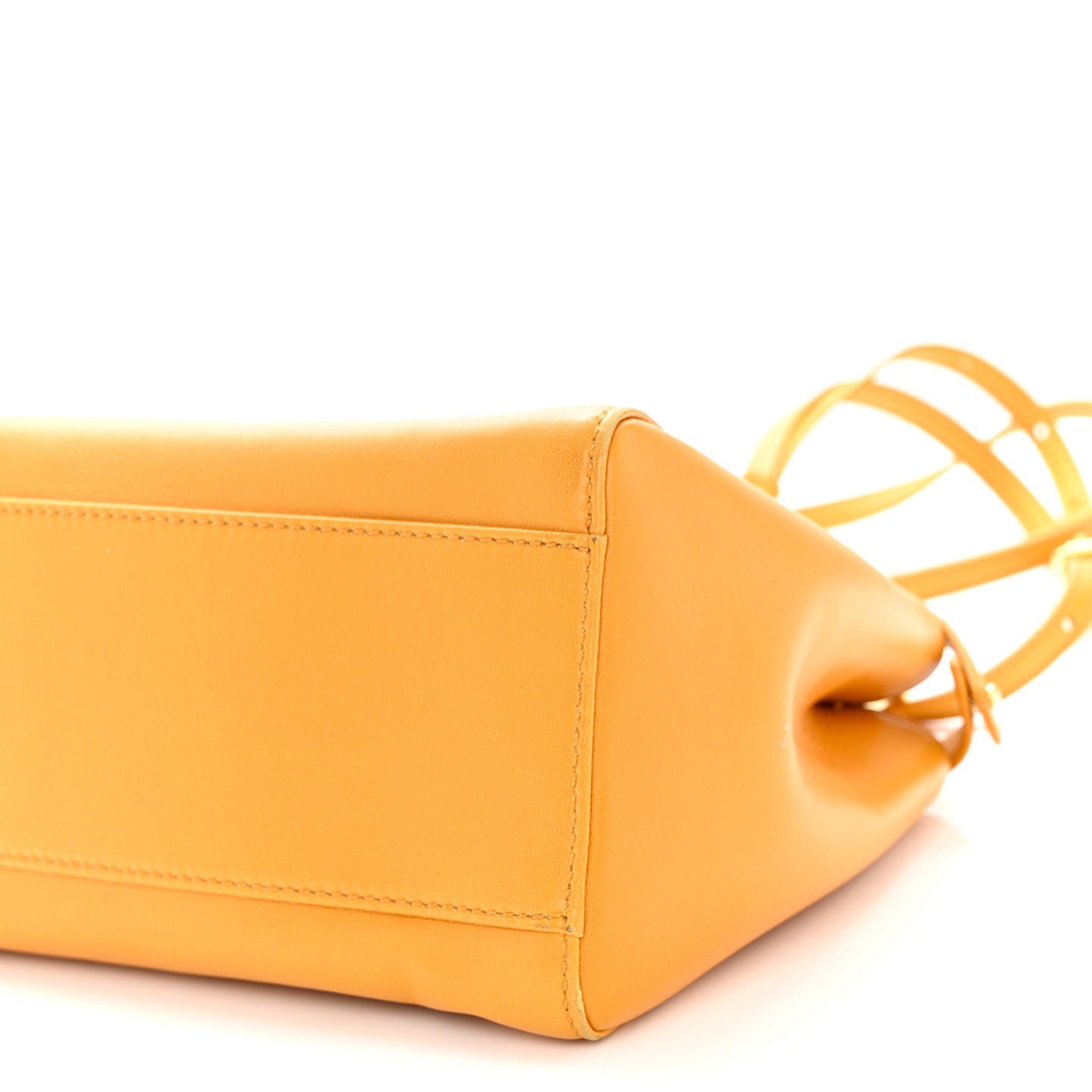 Nappa Mini Peekaboo Iconic Satchel Giallo Syrup
