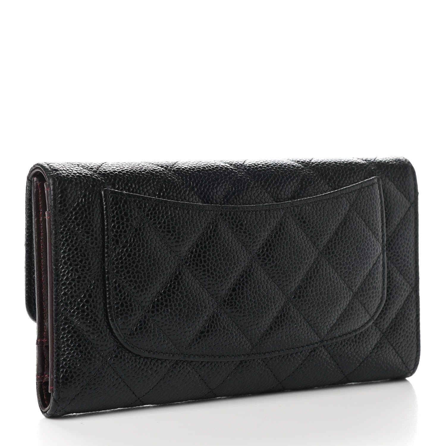 Chanel Caviar Quilted Long Flap Wallet Black 4 of 8