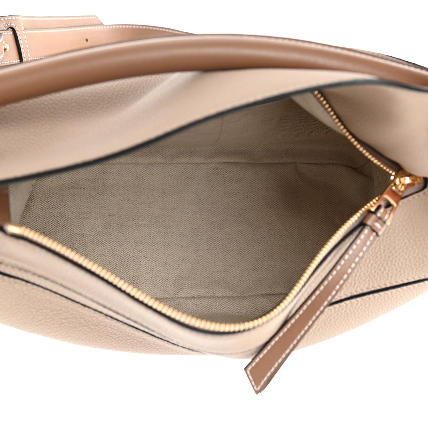 Grained Calfskin Medium Puzzle Bag Sand Mink