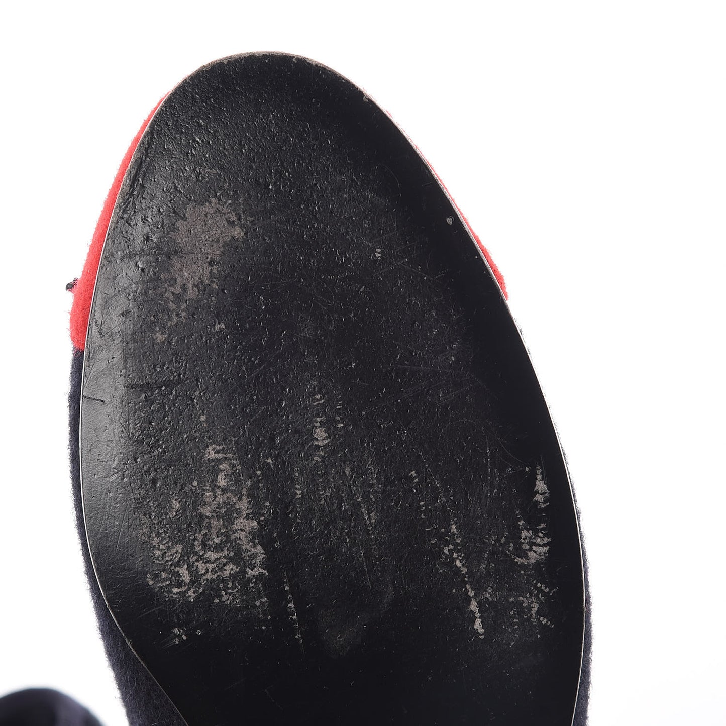 Felt Suede Cap Toe CC Ballerina Flats 36 Blue Red