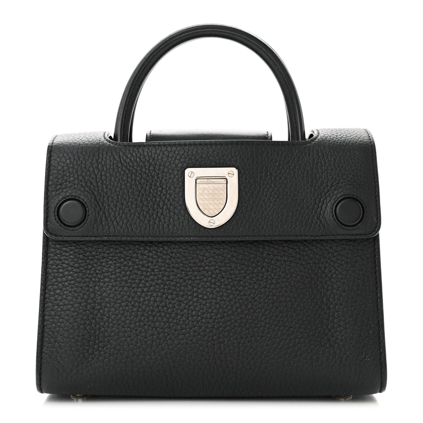 Grained Calfskin Diorever Flap Black