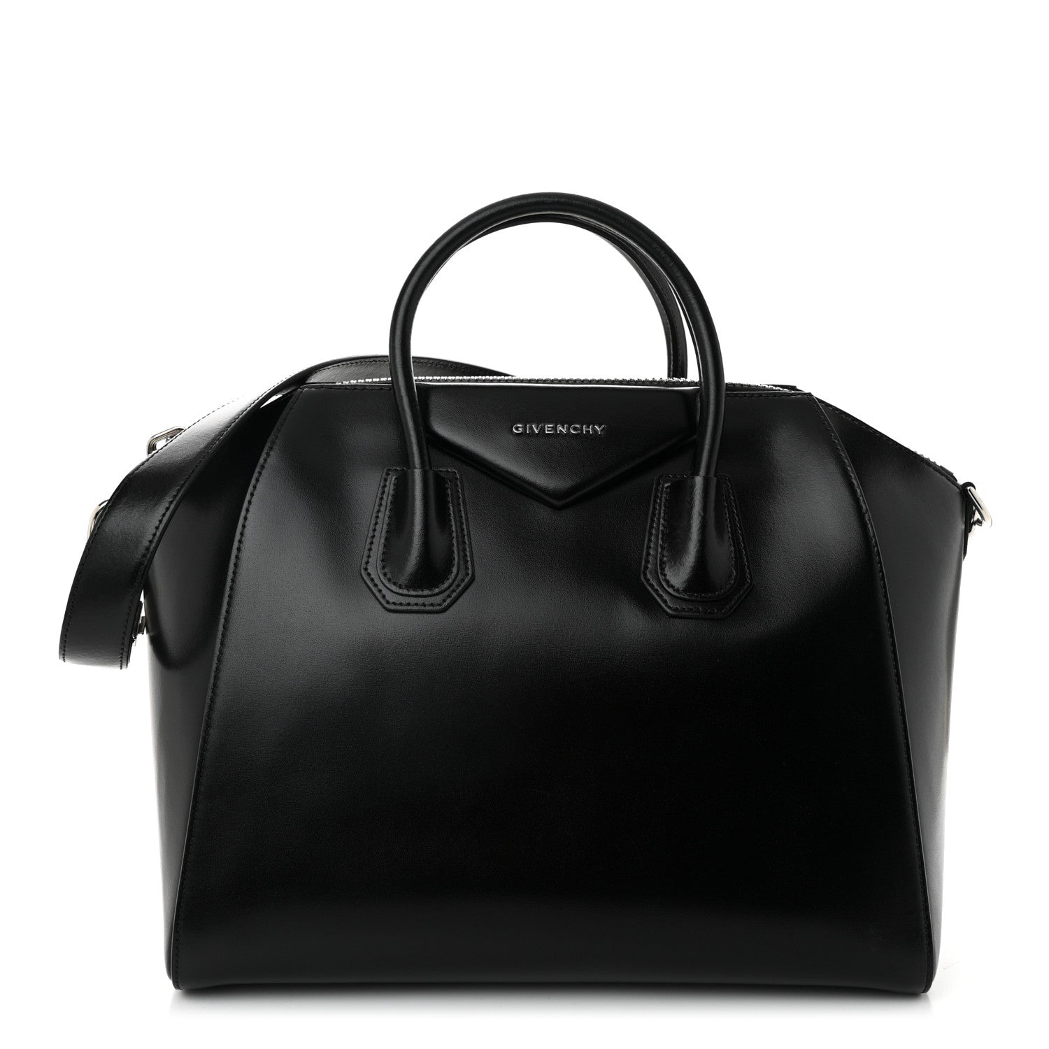 Givenchy Shiny Lord Calfskin Medium Antigona Black 1 of 10