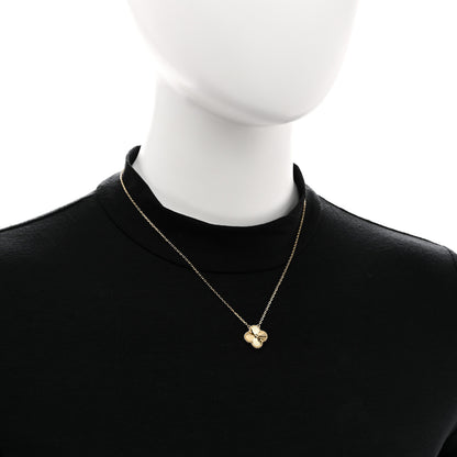 Van Cleef & Arpels 18K Yellow Gold Guilloche Vintage Alhambra Pendant Necklace 2 of 6
