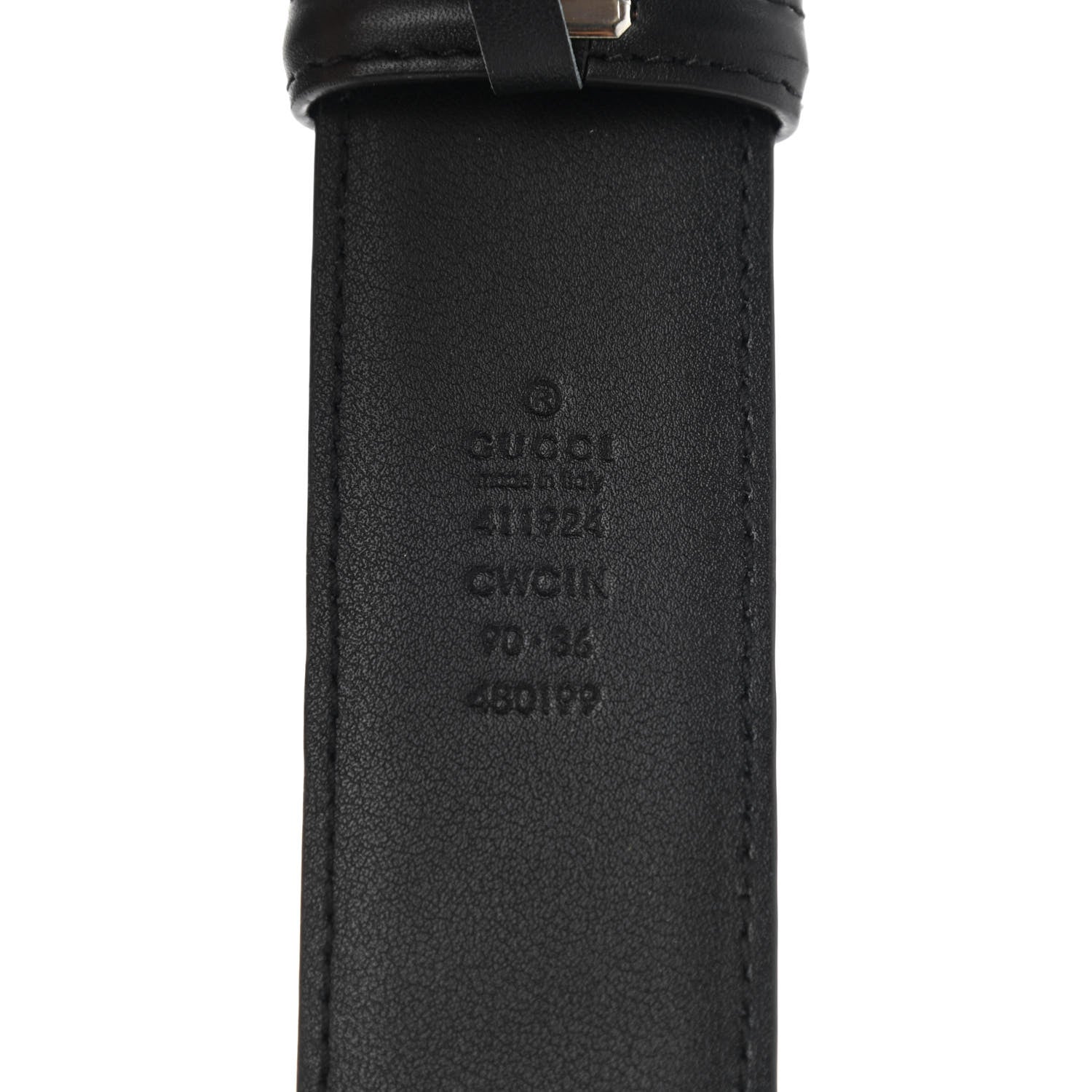 Gucci Guccissima Signature Interlocking G 40mm Belt 90 36 Black 5 of 5