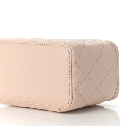 Chanel Caviar Quilted Small Vanity Case With Chain Light Beige 9 of 9