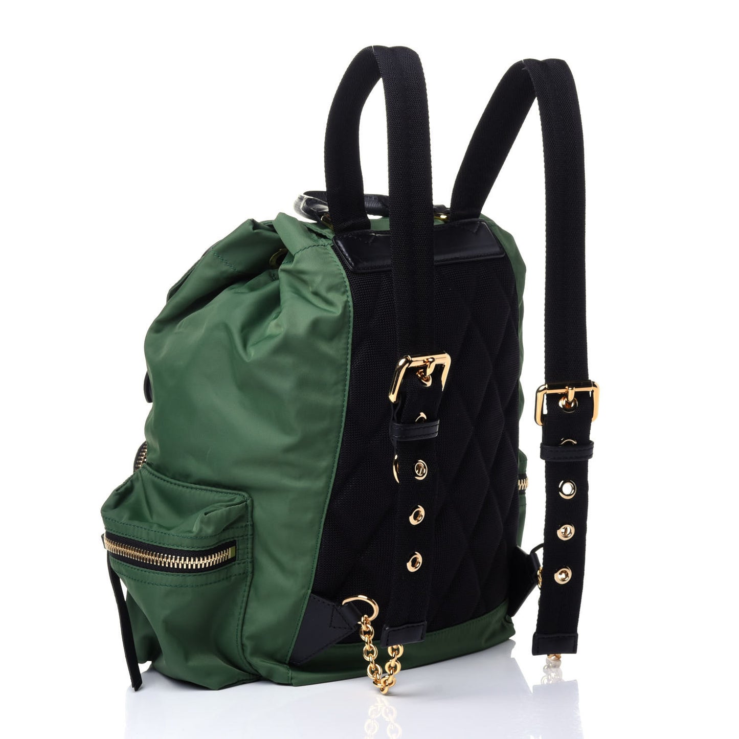 Nylon Medium Rucksack Backpack Green