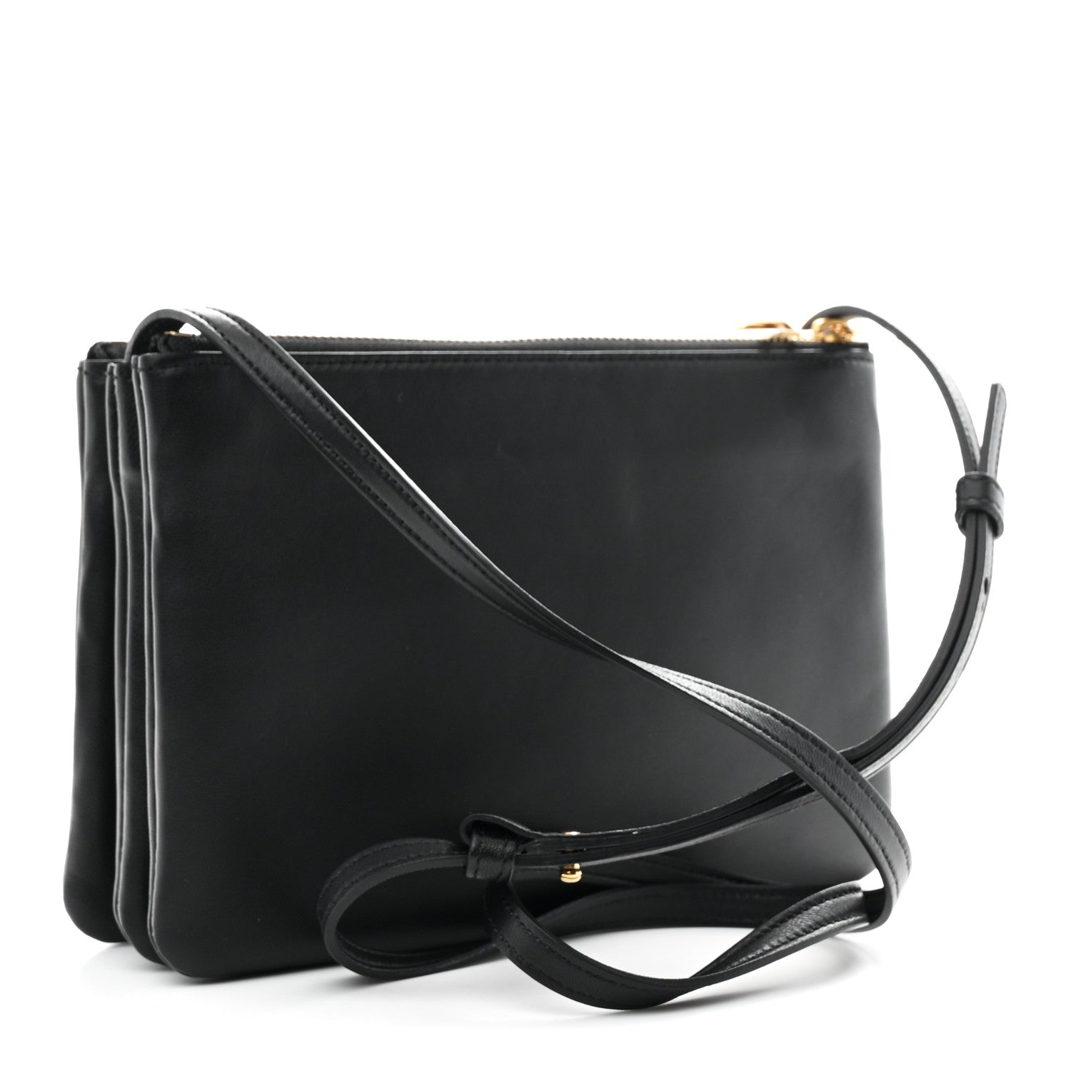 Celine Lambskin Small Trio Crossbody Bag Black 3 of 12