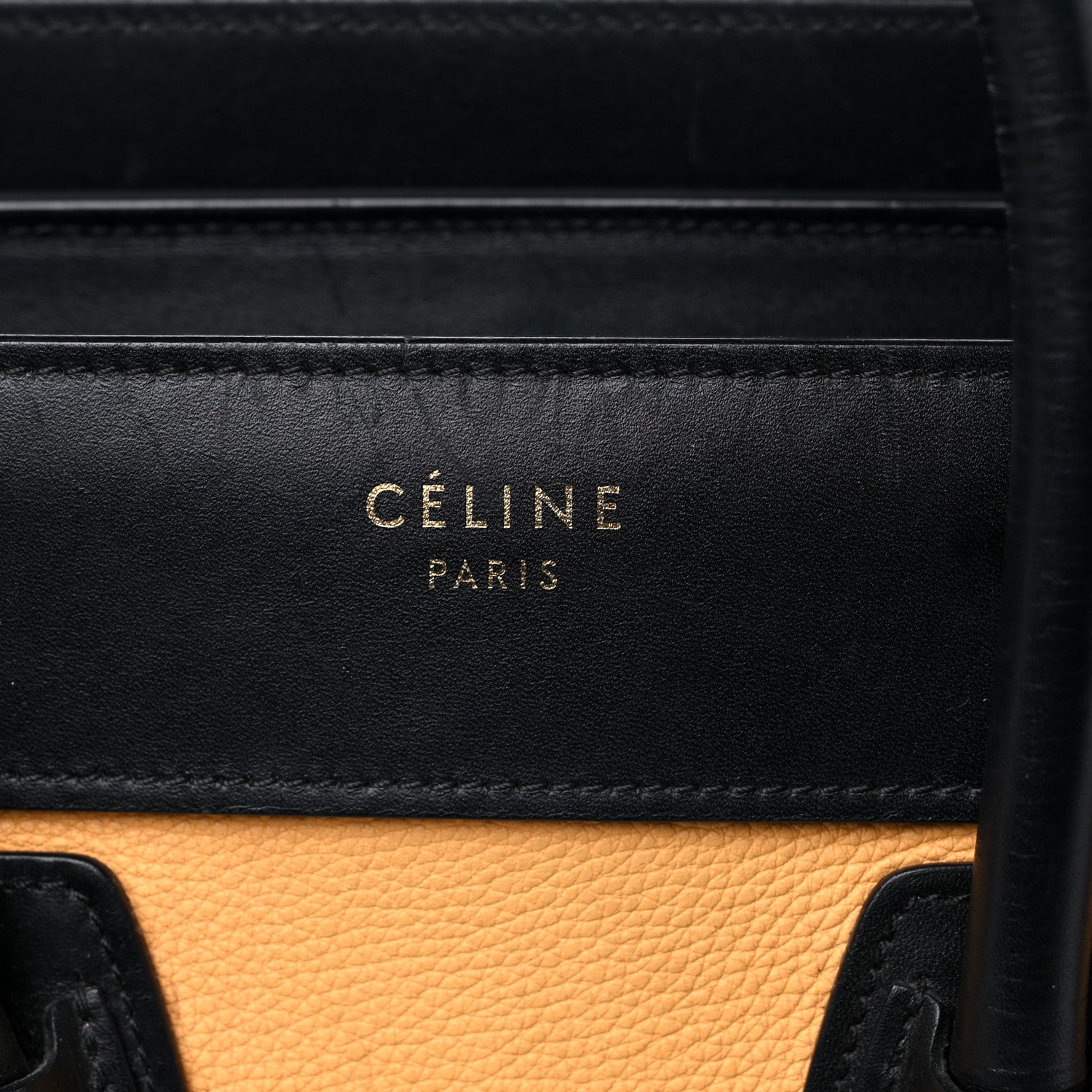 Celine Baby Grained Calfskin Nubuck Micro Tri-Color Luggage Corn 6 of 15