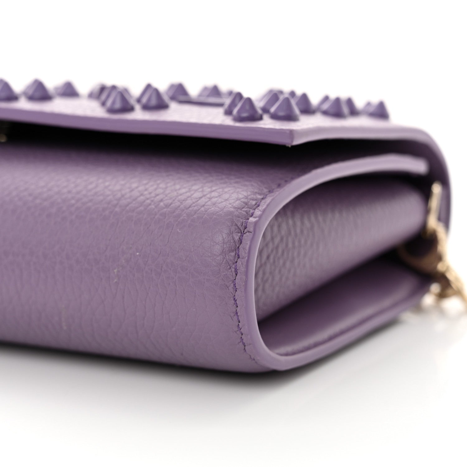 Christian Louboutin Calfskin Spikes Loubinthesky Paloma Clutch Parme 10 of 10