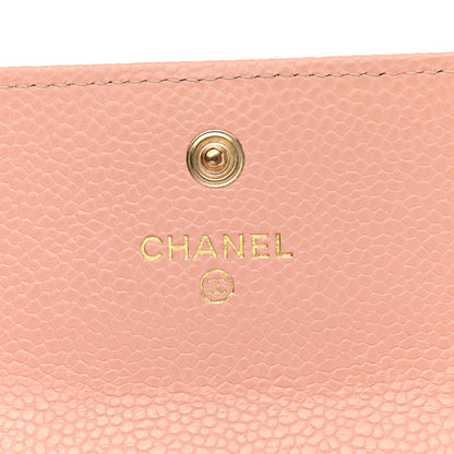 Chanel Caviar Quilted Boy Card Holder Wallet Light Pink 6 of 14