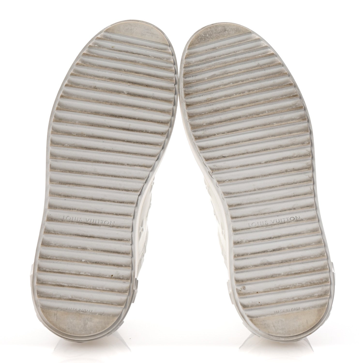 Louis Vuitton Lambskin Embossed Monogram Time Out Sneakers 36 White 6 of 10