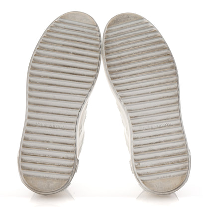 Louis Vuitton Lambskin Embossed Monogram Time Out Sneakers 36 White 6 of 10