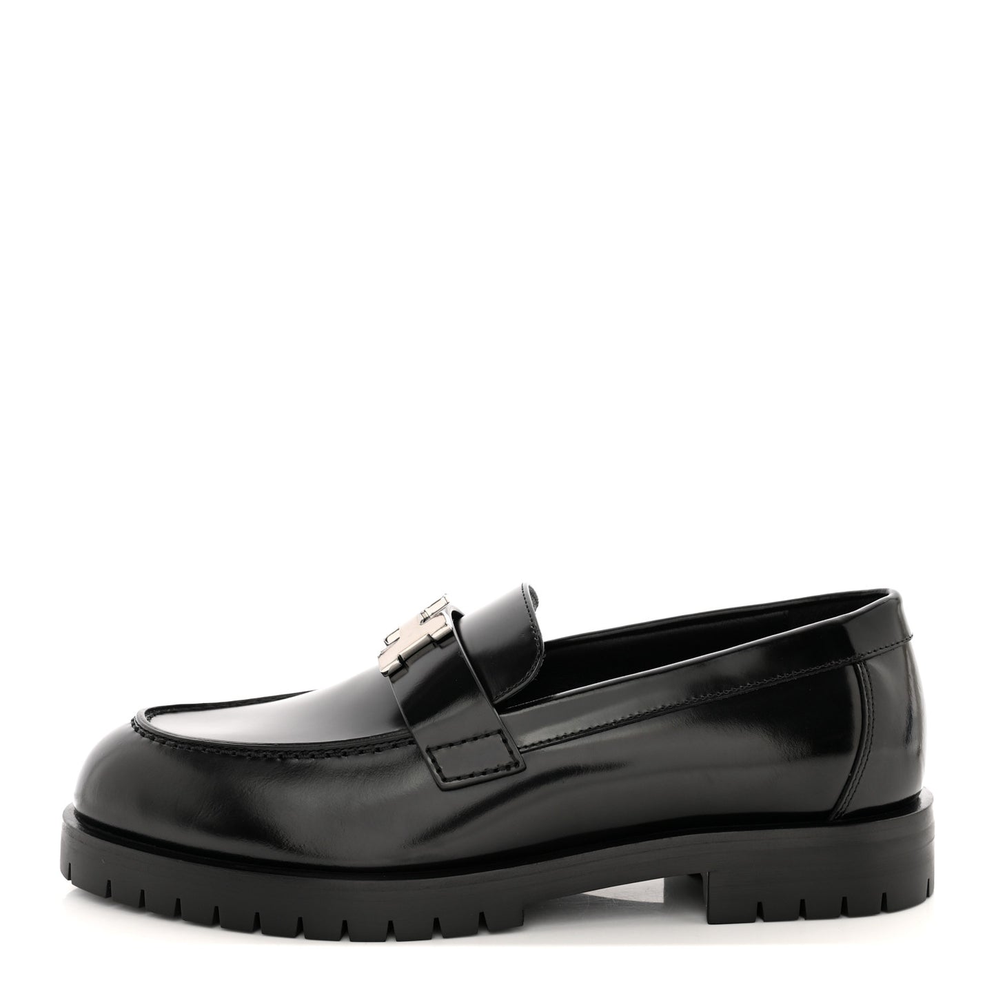 Calfskin Womens Faubourg Loafers 36 Black
