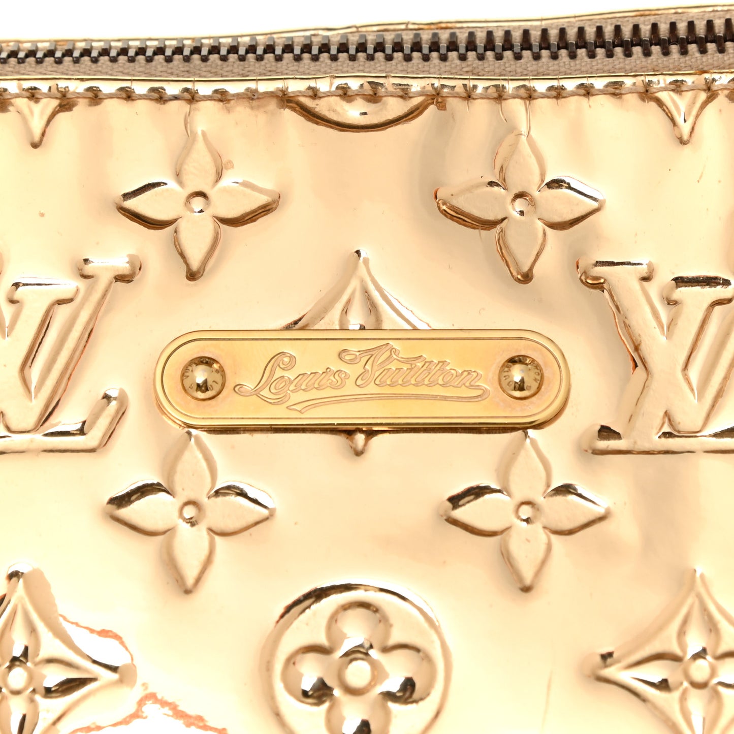 Monogram Miroir Bellevue PM Dore Gold