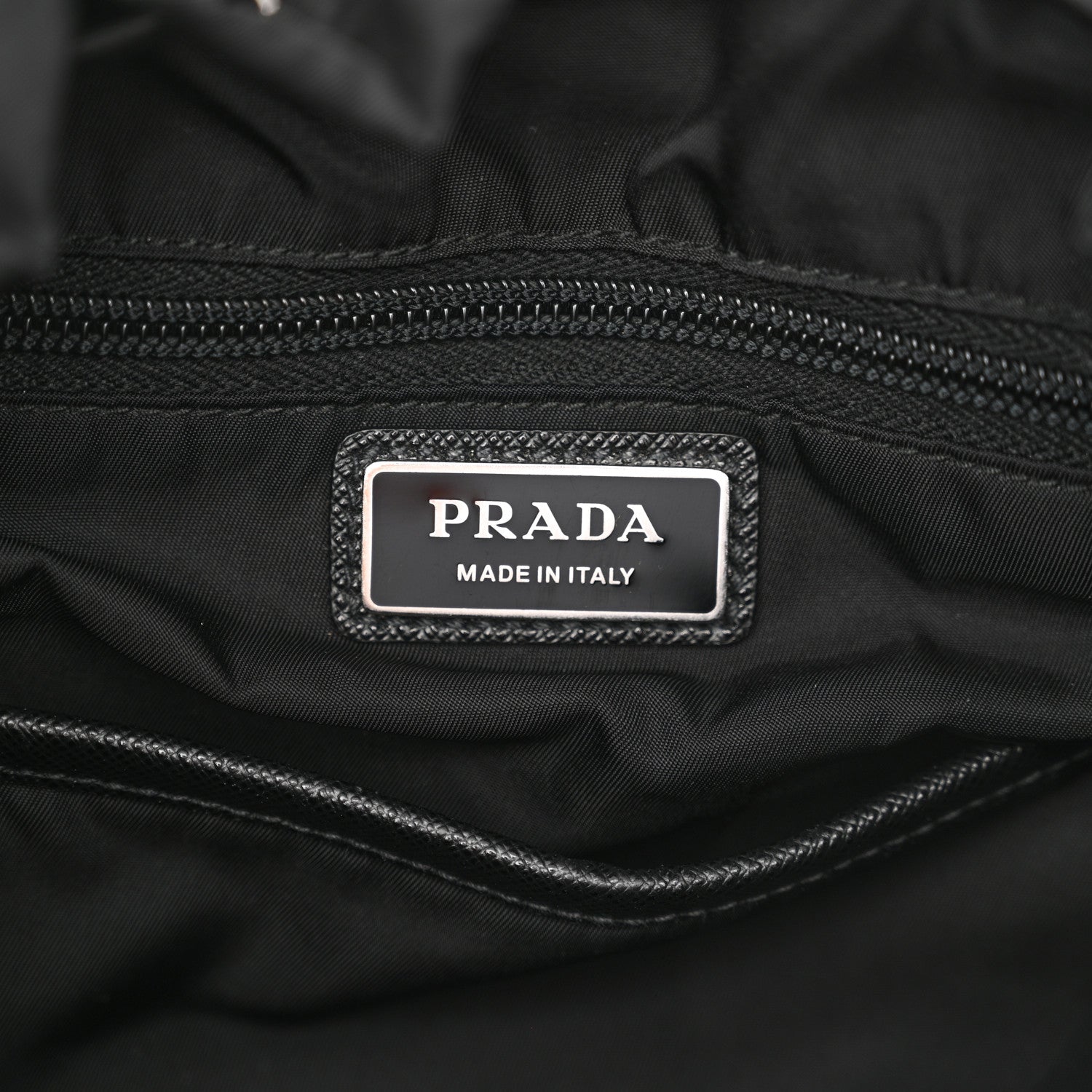 Prada Re-Nylon Saffiano Logo Double Buckle Backpack Black 6 of 12