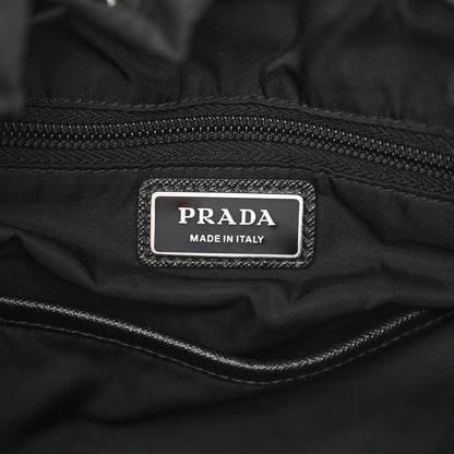Prada Re-Nylon Saffiano Logo Double Buckle Backpack Black 6 of 12