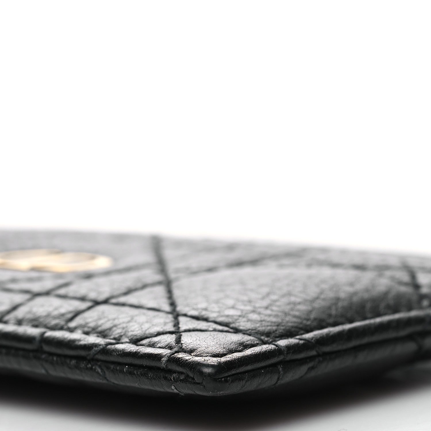 Christian Dior Supple Calfskin Cannage Caro Five-Slot Card Holder Black 10 of 11