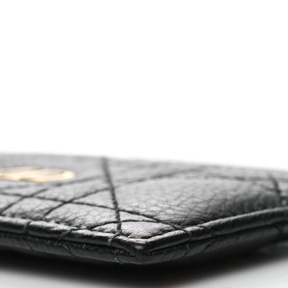 Christian Dior Supple Calfskin Cannage Caro Five-Slot Card Holder Black 10 of 11