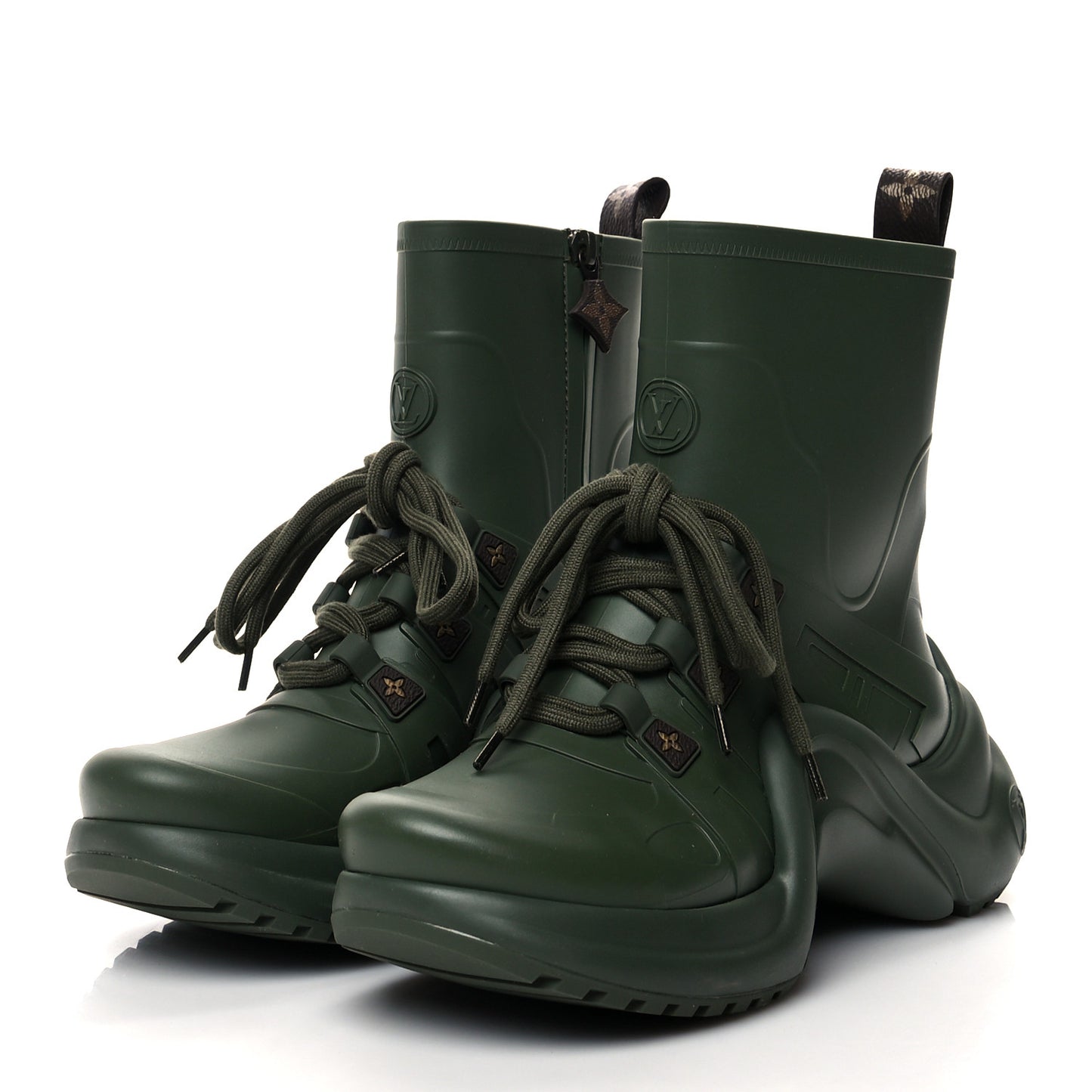 Mat Rubber Monogram LV Archlight Sneaker Boots 37 Kaki