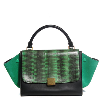 Celine Tiger Snake Smooth Calfskin Small Trapeze Palm 9 of 16