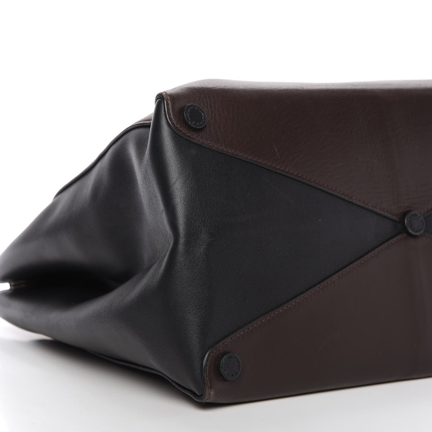 City Calfskin Convertible Top Handle Tote Caffe Black