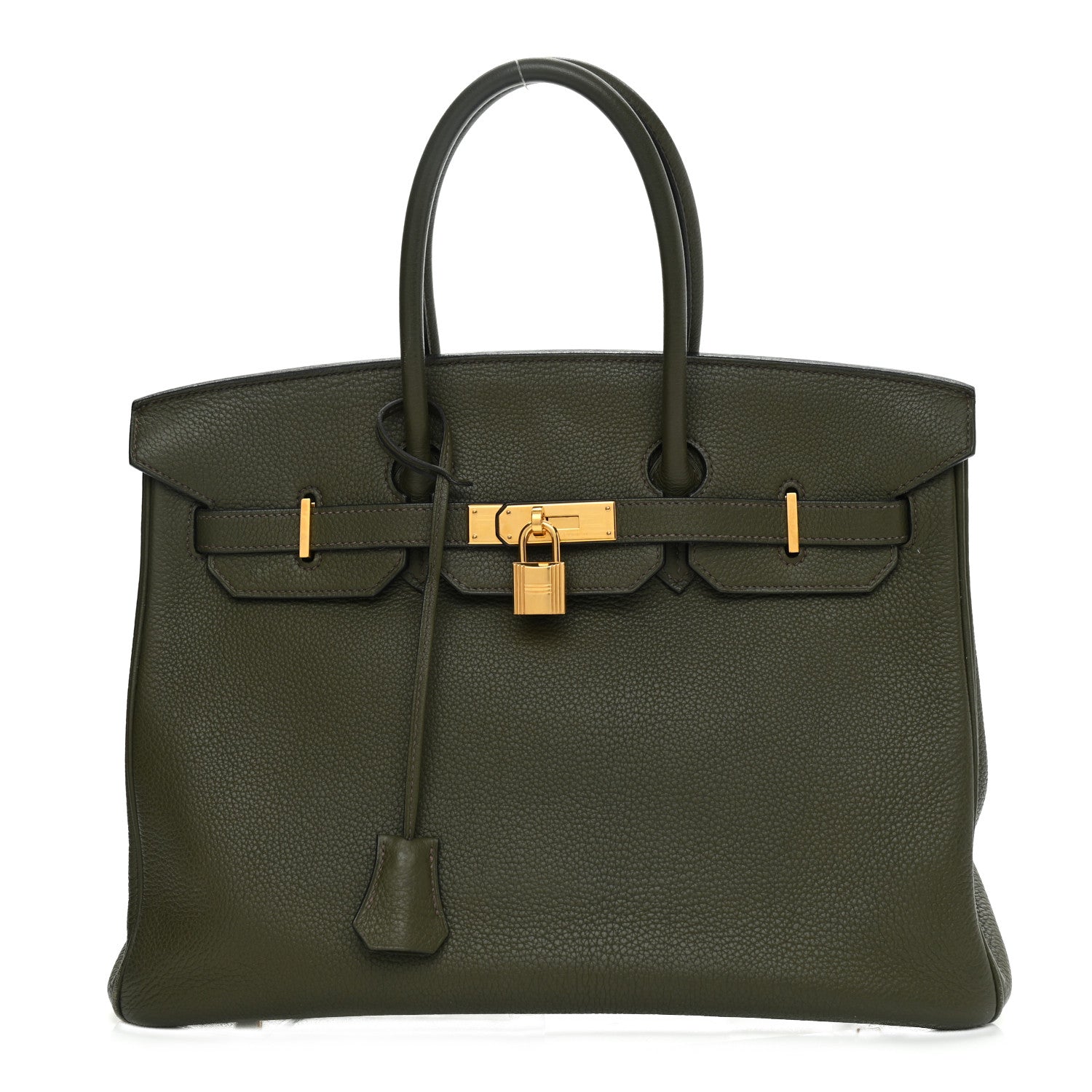 Hermes Taurillon Clemence Birkin 35 Vert Veronese 1 of 17