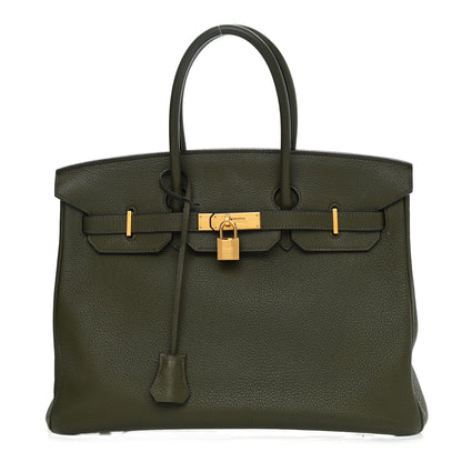 Hermes Taurillon Clemence Birkin 35 Vert Veronese 1 of 17