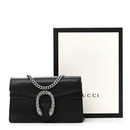 Gucci Calfskin Super Mini Dionysus Shoulder Bag Black 10 of 10