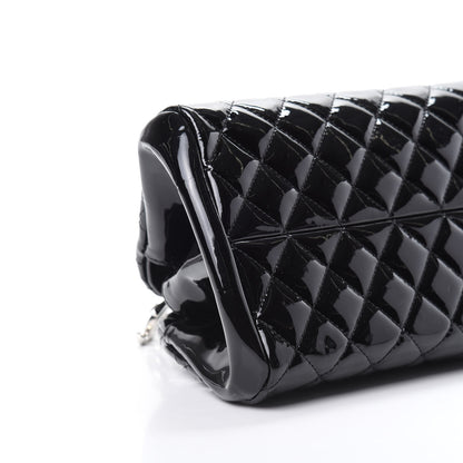 Chanel Patent Quilted Medium Just Mademoiselle Bowling Bag Black 9 of 10