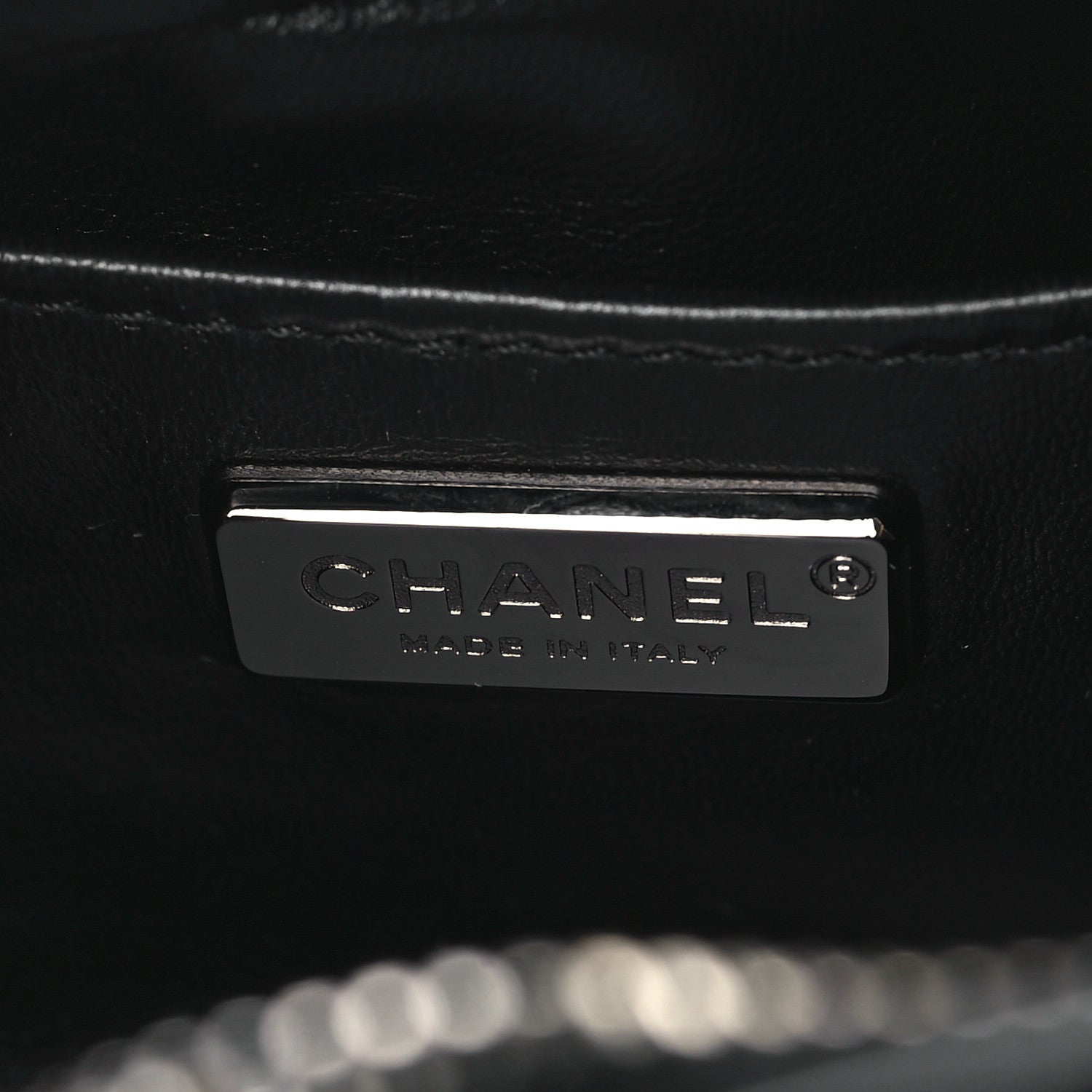 Chanel Rabbit Fur Baguette Crystal CC Bag Black 6 of 8
