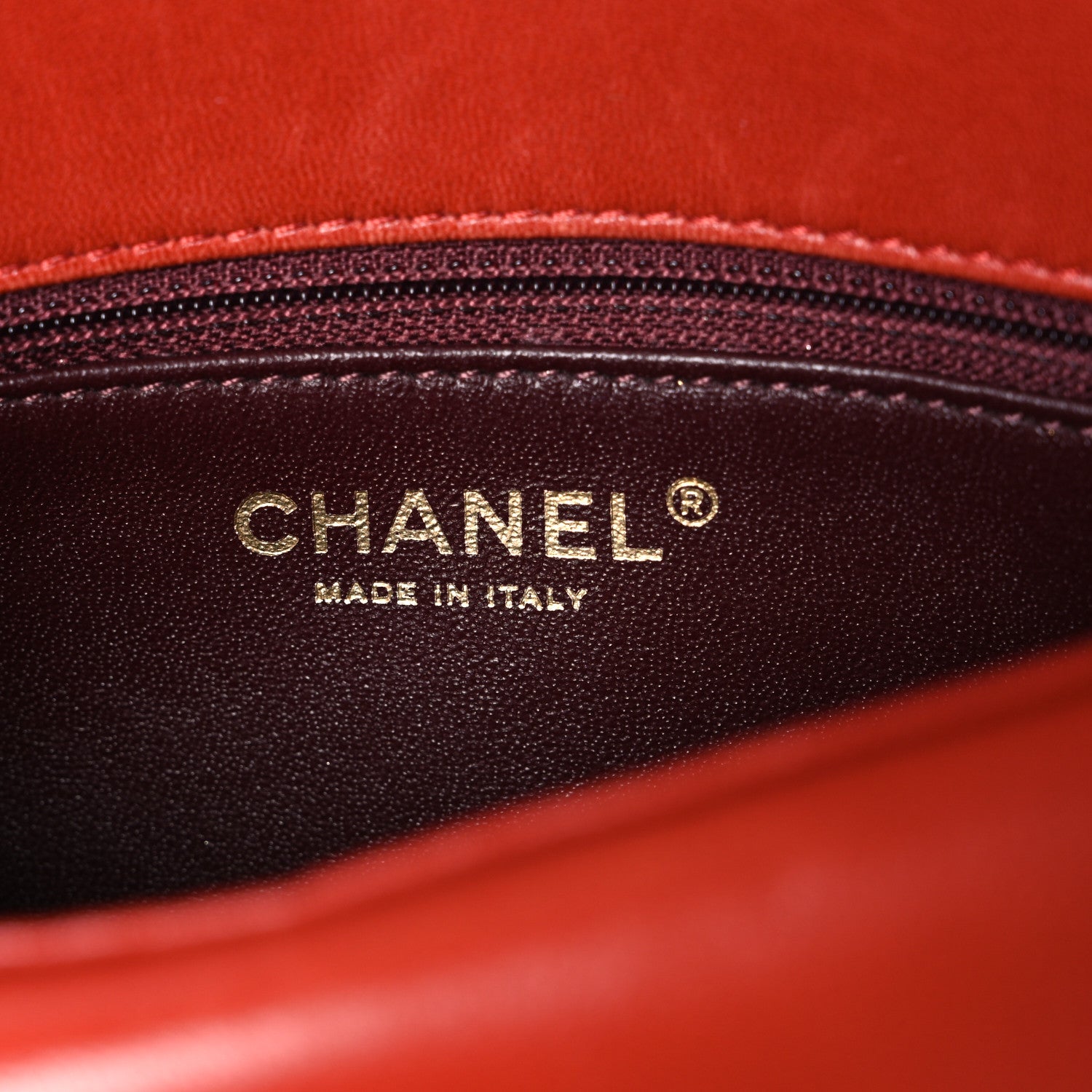 Chanel Lambskin Quilted Small Single Flap Red 6 of 10