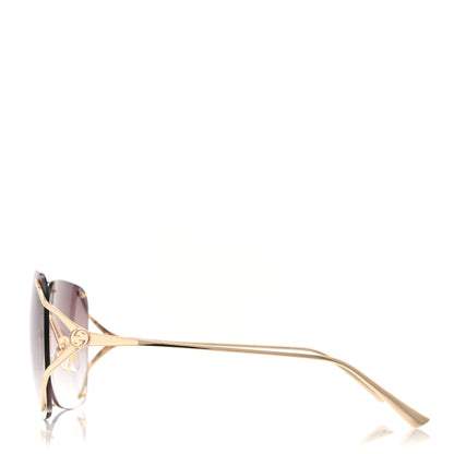 Gucci Metal Oversized Sunglasses GG0646S Gold Brown 3 of 7